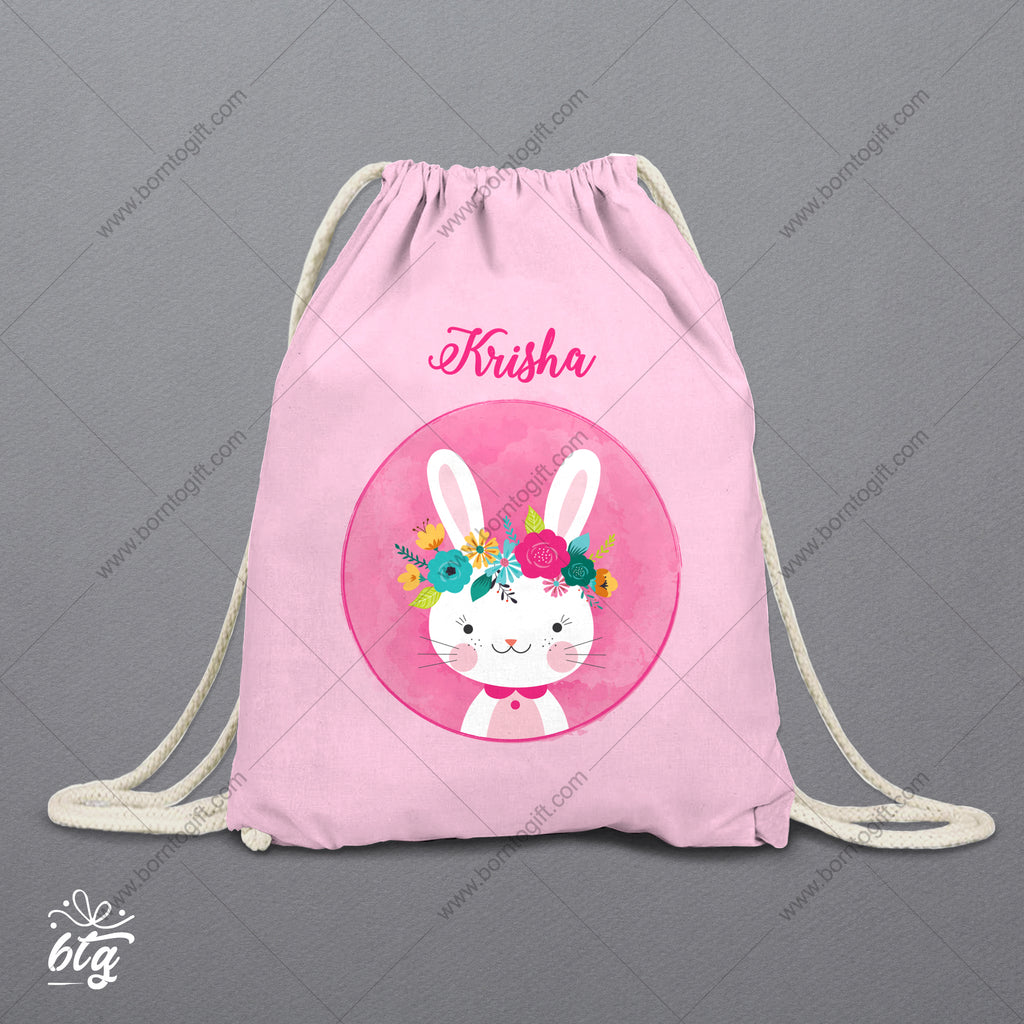 Personalised Drawstring Bag - Bunny