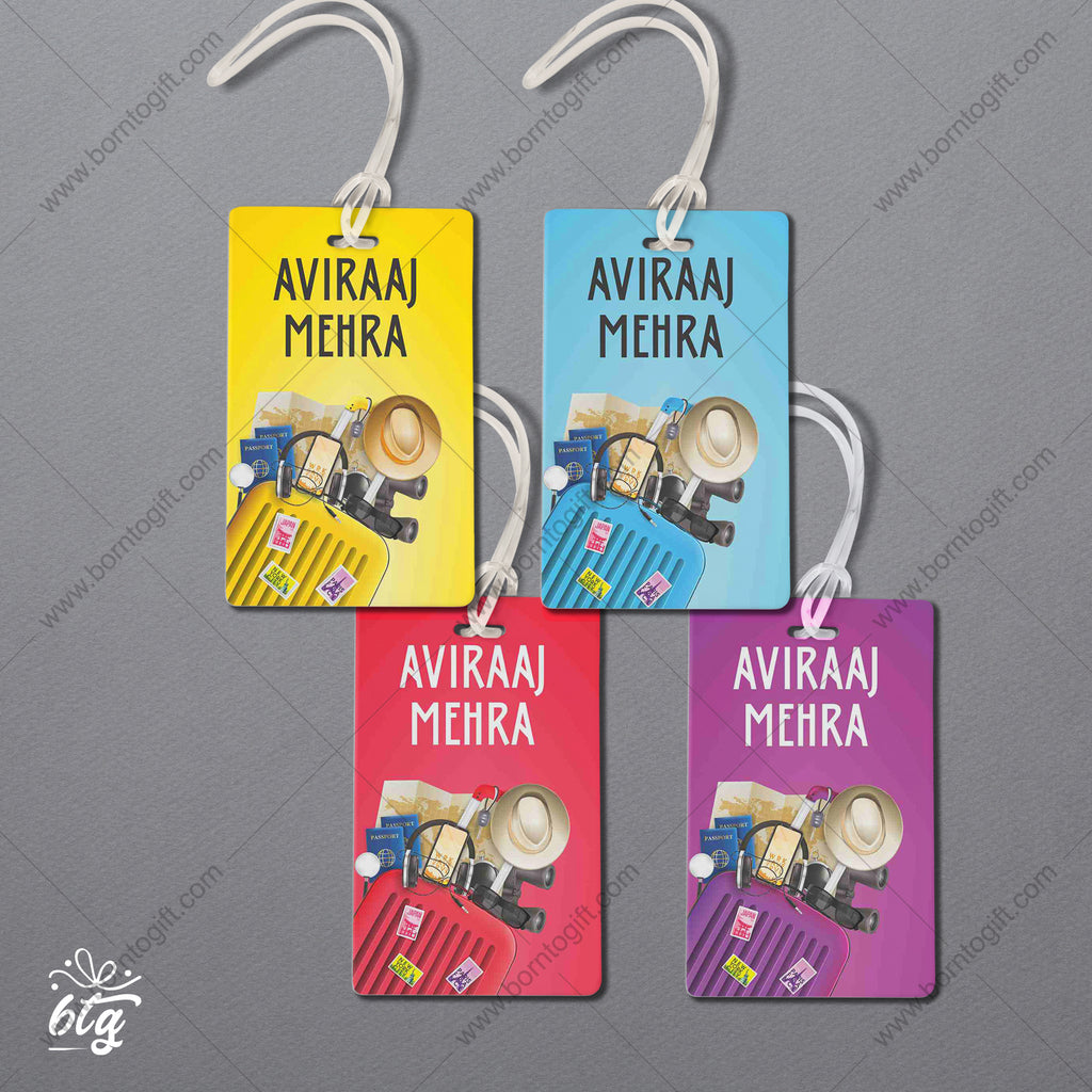 Personalised Luggage Tags Rectangle  - 11 (Set of 4)