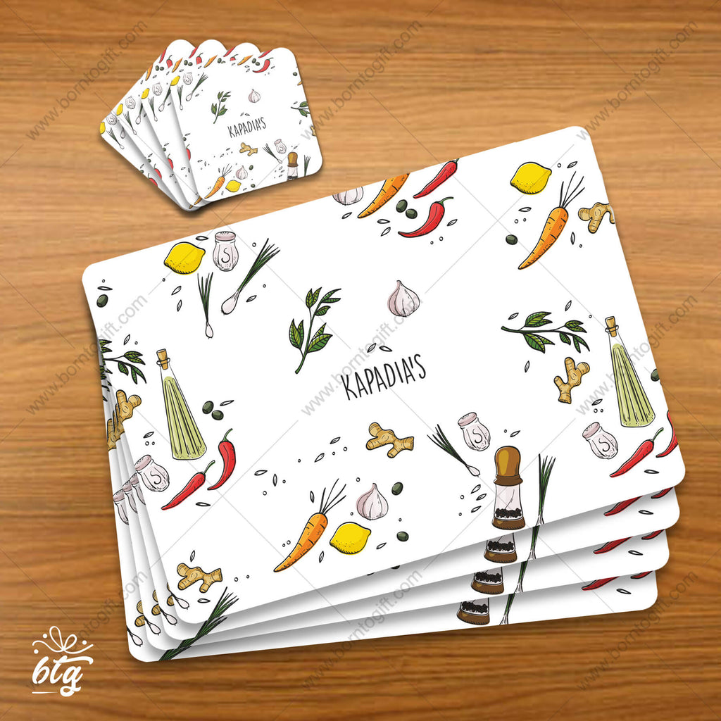 Personalised Placemat Coaster Set of 4 - 14