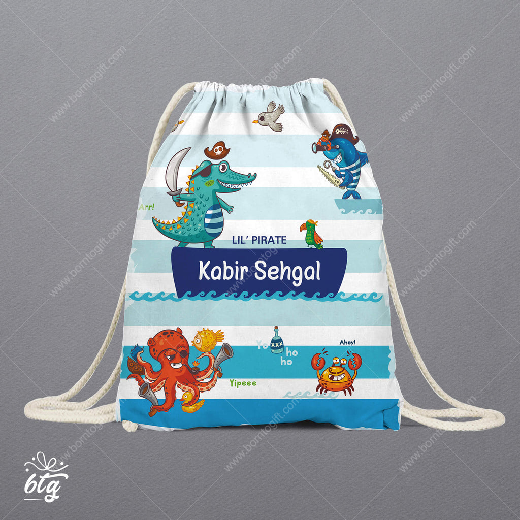 Personalised Drawstring Bag - Sea Animals