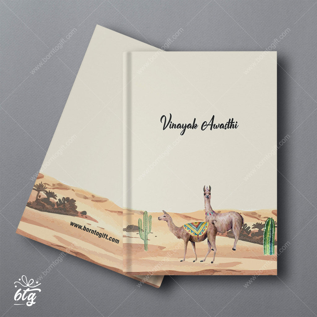 Personalised Hardbound Notebook - Desert Cactus