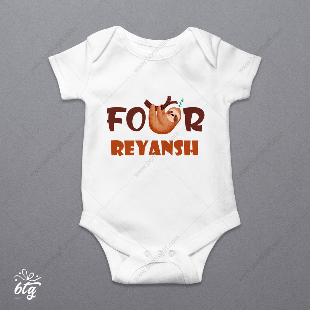 Personalised Onesie - 4 Months