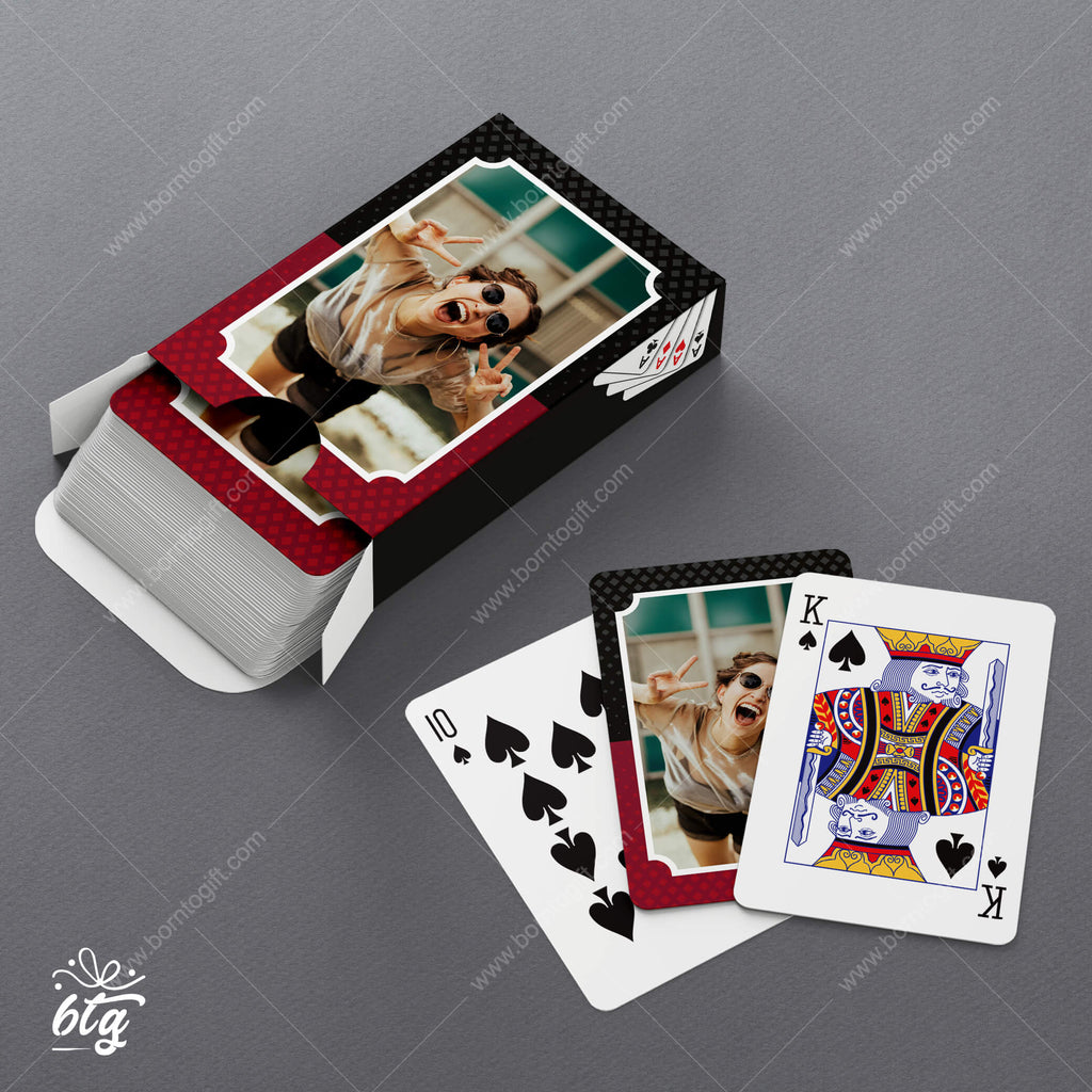 Personlised Playing Cards - Selfie Frame