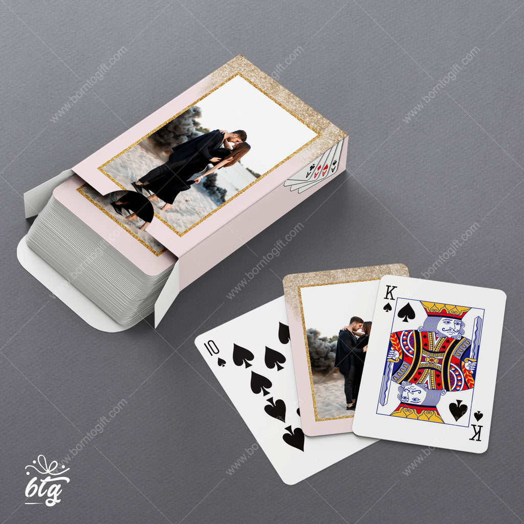 Personlised Playing Cards - Sparkle Glitter  Frame