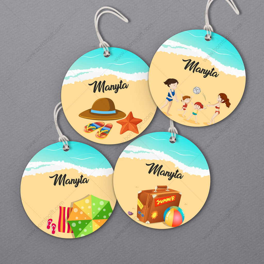 Personalised Luggage Tags Round - 02