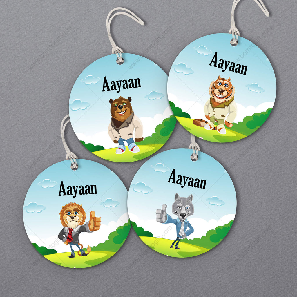 Personalised Luggage Tags Round  - 06